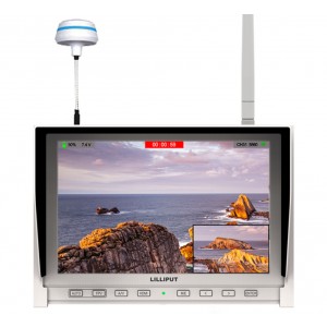 Lilliput 339 / DW 7 inch IPS LED Monitor For Air FPV and outdoor photography, 1280 × 800,800:1 Built-in 2600mAh battery, HDMI AV Input, Dual 5.8Ghz Receivers